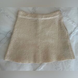Zara Wool Blend Light Beige Skirt